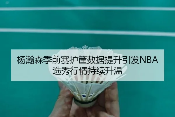 杨瀚森季前赛护筐数据提升引发NBA选秀行情持续升温